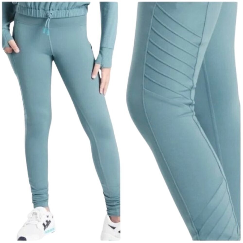 Youth Girl's L/12 Athleta Girl Moto-vation 2.0 Tight Shade Teal